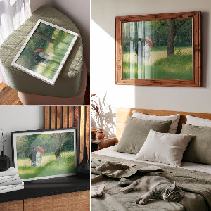 Premium wall art depicting a Japanese couple