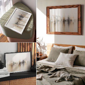 Canvas poster with a painted abstraction