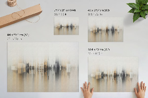 Canvas poster with a painted abstraction