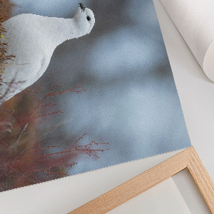 Modern wall art poster depicting a winter landscape