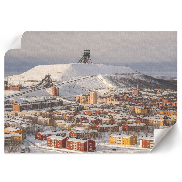 Canvas poster with a winter landscape