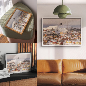 Canvas poster with a winter landscape