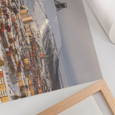Canvas poster with a winter landscape
