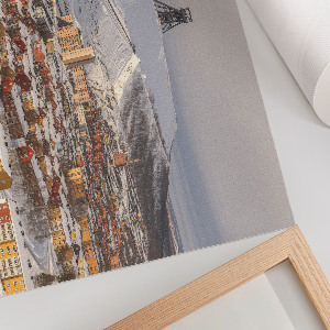 Canvas poster with a winter landscape