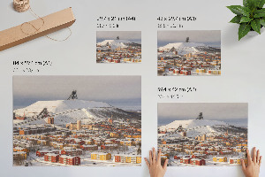 Canvas poster with a winter landscape