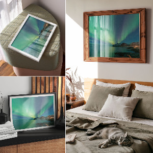 Wall poster featuring the Northern Lights