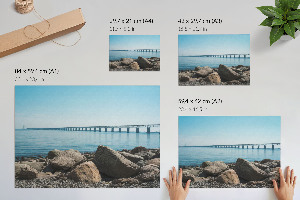 Premium wall art featuring a coastal bridge