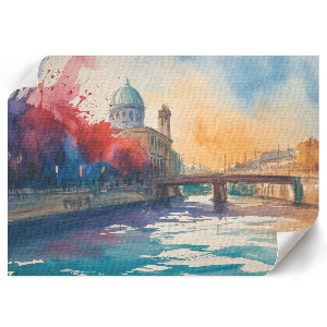 Canvas poster of a city landscape