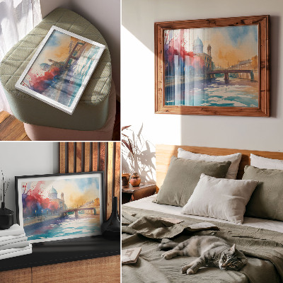 Canvas poster of a city landscape