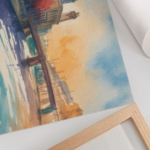 Canvas poster of a city landscape