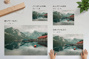 Modern wall art poster Mountain oasis