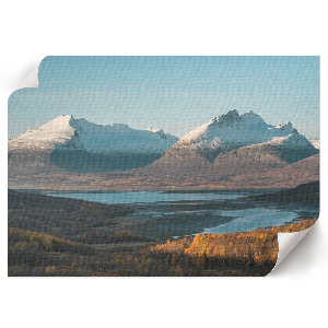 Wall poster with a mountain landscape