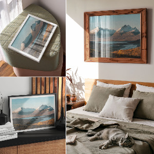 Wall poster with a mountain landscape