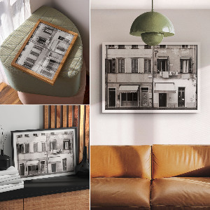 Canvas poster depicting urban architecture