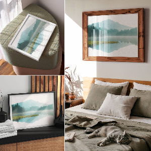 Premium wall art featuring a mountain landscape