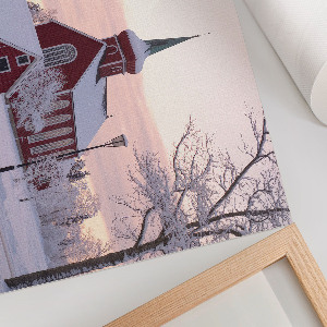 Modern wall art poster Winter chapel