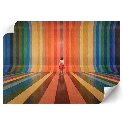 Wall poster with rainbow stripes