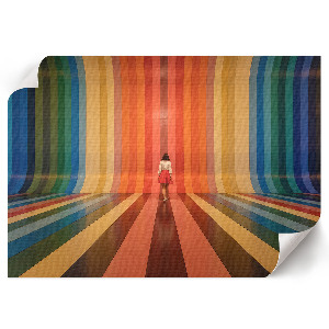 Wall poster with rainbow stripes