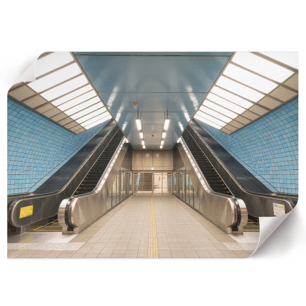 Modern wall art poster featuring a subway/metro motif