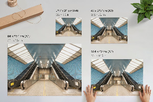 Modern wall art poster featuring a subway/metro motif