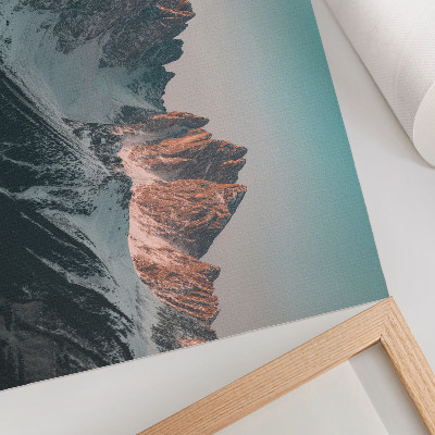 Canvas poster with a mountain landscape