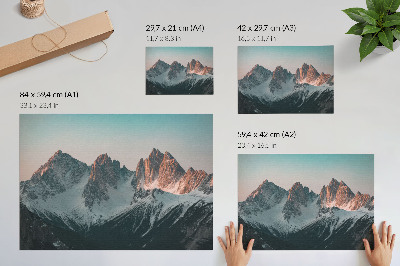 Canvas poster with a mountain landscape