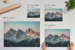Canvas poster with a mountain landscape