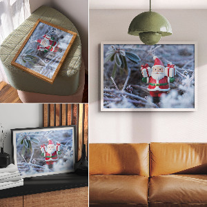 Wall poster featuring a Christmas landscape