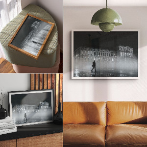 Premium wall art depicting a night scene