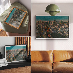 Wall poster featuring a city panorama