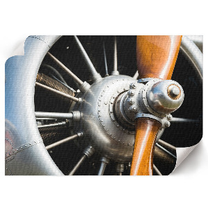 Modern wall art poster featuring an airplane engine