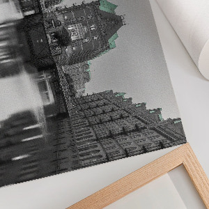 Canvas poster of a city canal