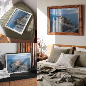 Canvas poster with seascape print