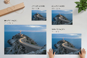 Canvas poster with seascape print