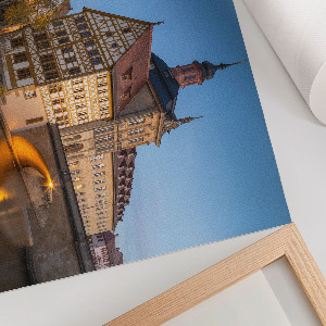 Wall poster showing a city at night