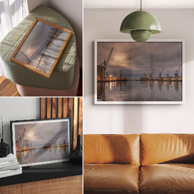 Premium industrial landscape wall art