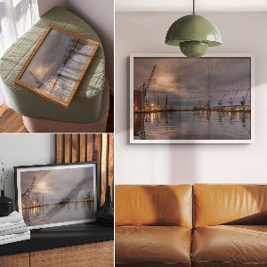 Premium industrial landscape wall art