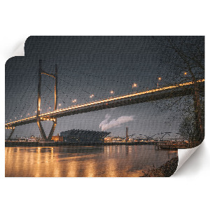 Night Bridge wall poster