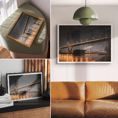 Night Bridge wall poster