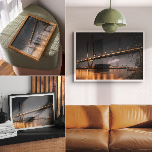 Night Bridge wall poster