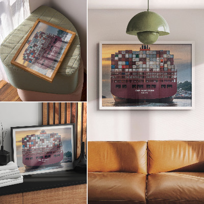 Canvas poster featuring maritime transport