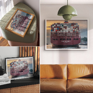 Canvas poster Maritime transport