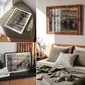 Atmospheric city wall poster