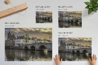 Atmospheric city wall poster