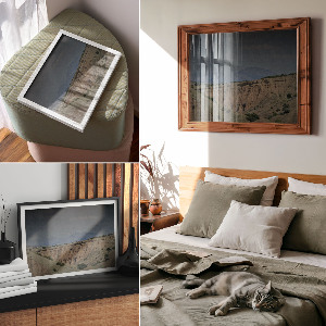 Premium wall art depicting a mountain landscape