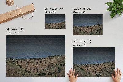 Premium wall art depicting a mountain landscape