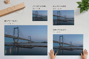 Canvas poster Night Bridge