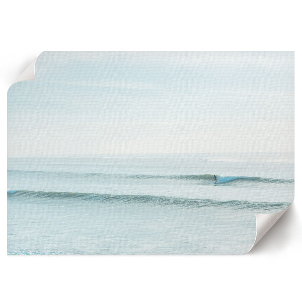 Modern wall art poster featuring ocean waves
