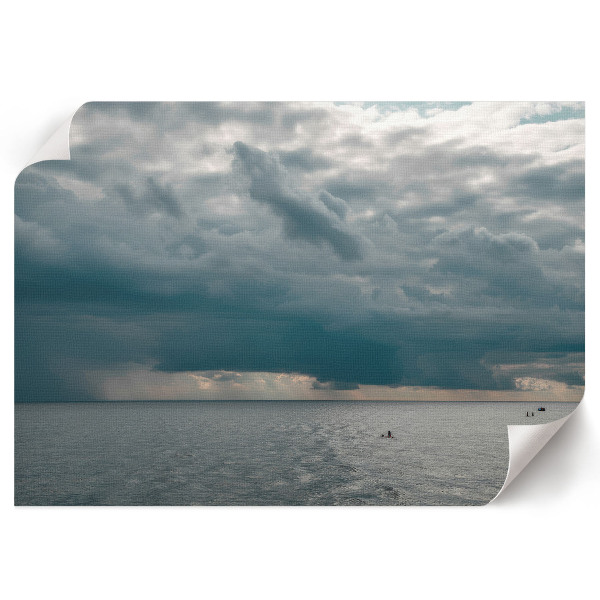 Canvas poster depicting the sea in a storm
