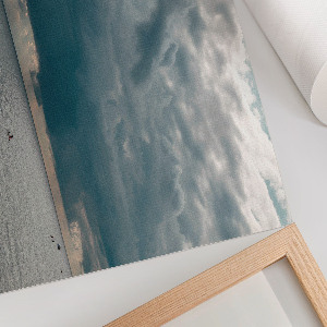 Canvas poster depicting the sea in a storm